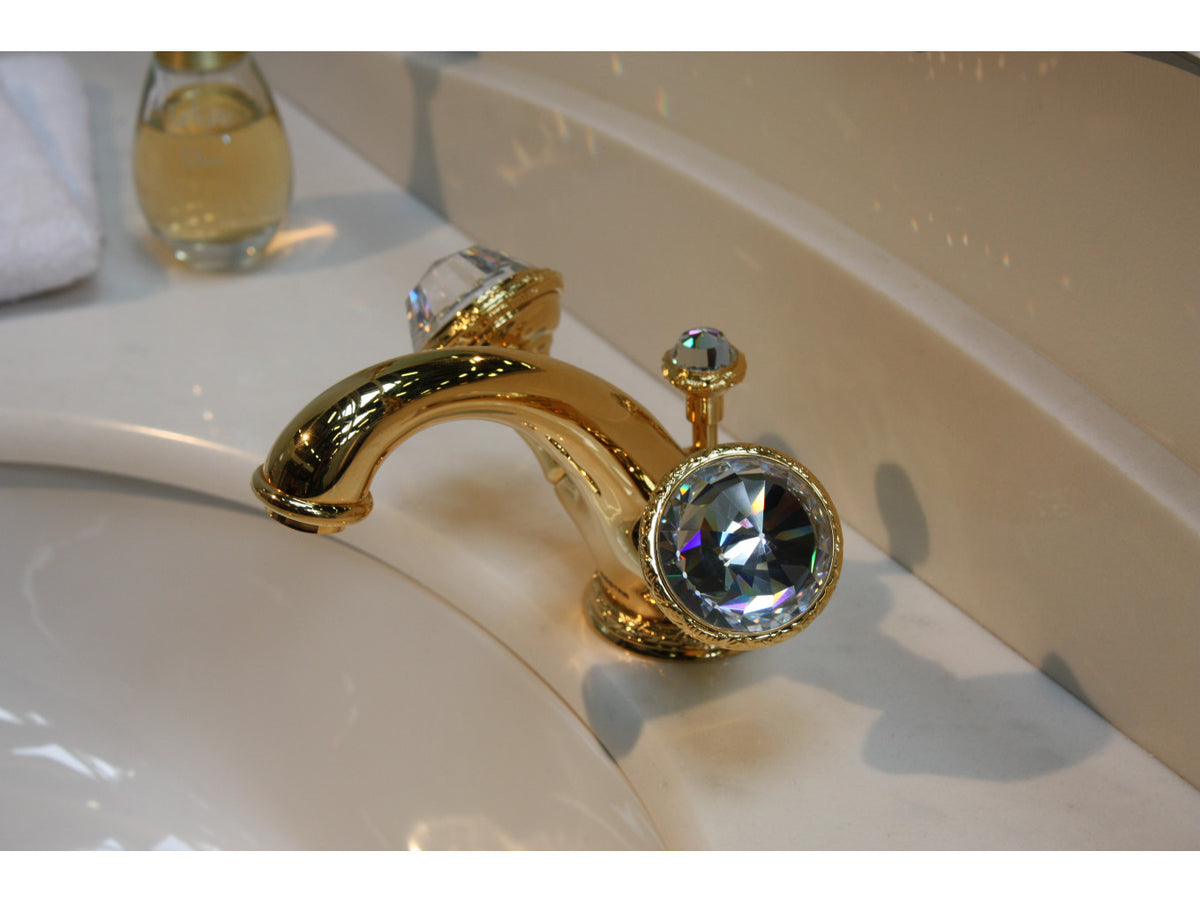 Oman One hole basin mixer with Swarovski crystal in interior - Bronces Mestre