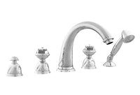 Bronces Mestre Oman Five holes bath set with Swarovski crystal - 051216