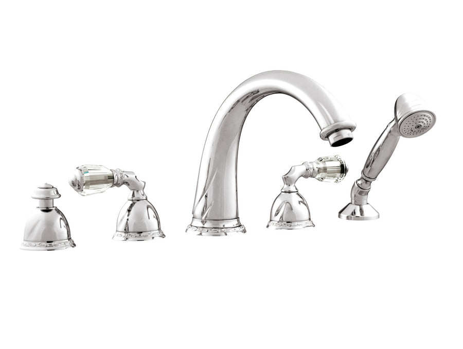 Bronces Mestre Oman Five holes bath set with Swarovski crystal - 051616-A00