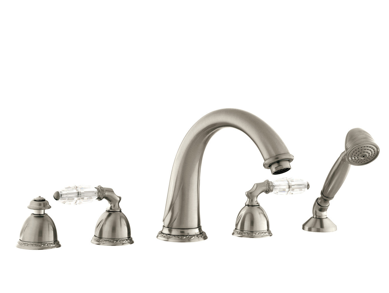 Bronces Mestre Oman Five holes bath set with Swarovski crystal - 051616-B00
