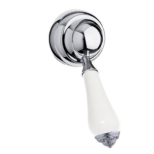 Atlantica Precious Handle kit for shower system with white porcelain