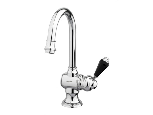 Bronces Mestre Adriatica Basin monolever mixer with Swarovski black crystal - 058203-FN0