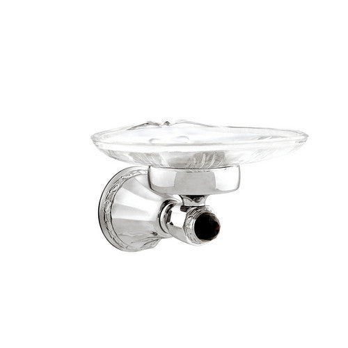 Bronces Mestre Adriatica Soap dish holder with black Swarovski crystal - 058278-N00