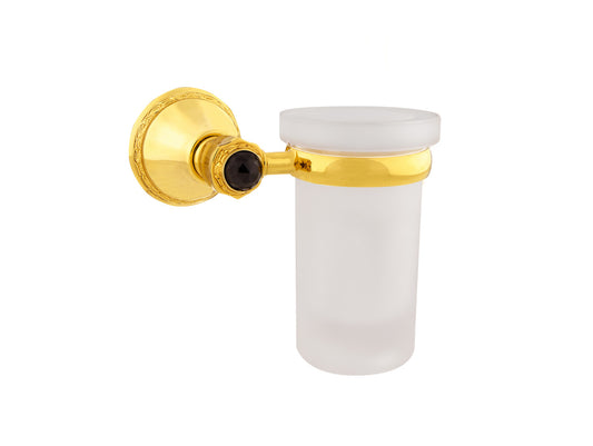 Bronces Mestre Adriatica Wall toothbrush holder with black Swarovski crystal - 058280-N00