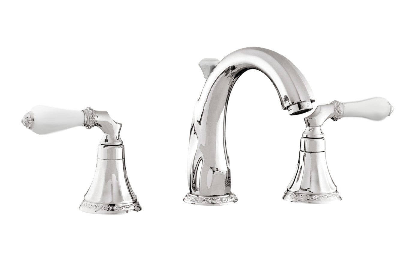 Bronces Mestre Adriatica Three holes basin set with white porcelain - 058501