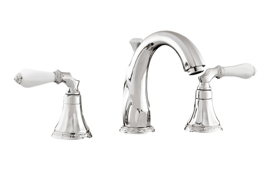 Bronces Mestre Adriatica Three holes basin set with white porcelain - 058501