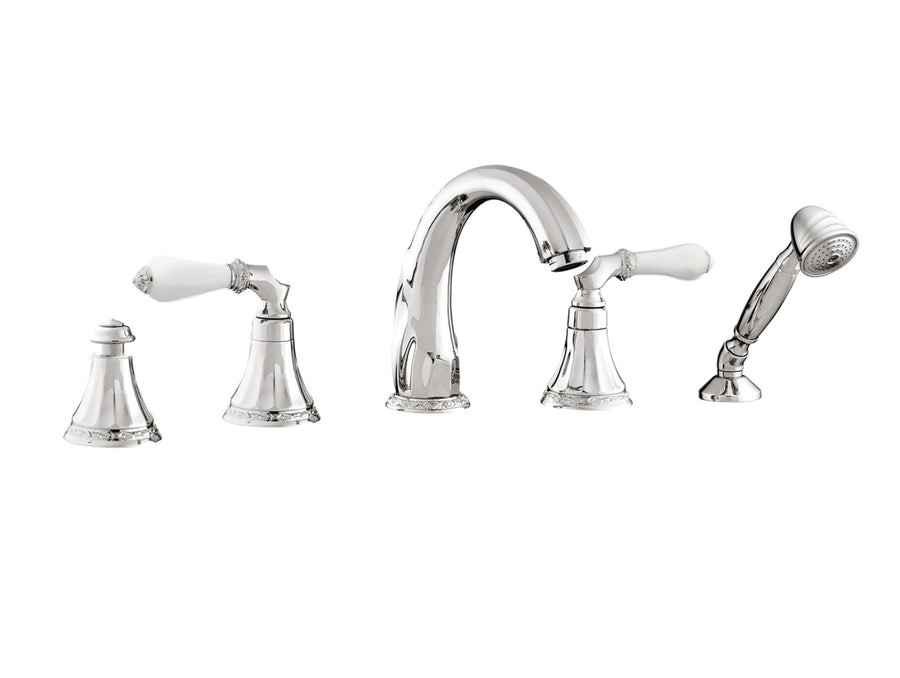 Bronces Mestre Adriatica Five holes bath set with white porcelain - 058516