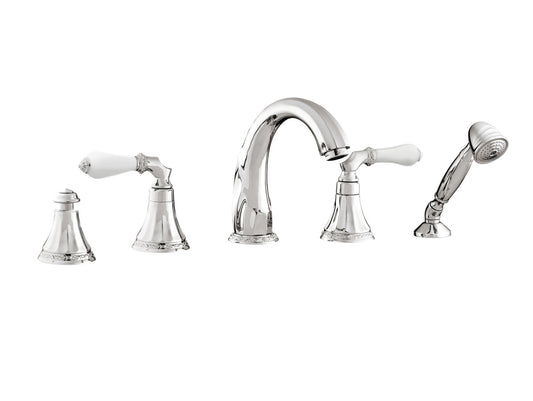 Bronces Mestre Adriatica Five holes bath set with white porcelain - 058516