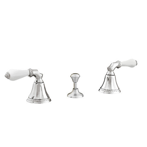 Bronces Mestre Adriatica Three holes bidet set with white porcelain - 058522