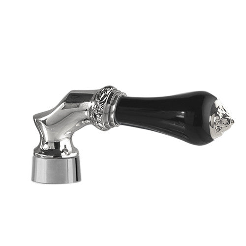 Bronces Mestre Adriatica Handle kit for shower system with black porcelain - 058545