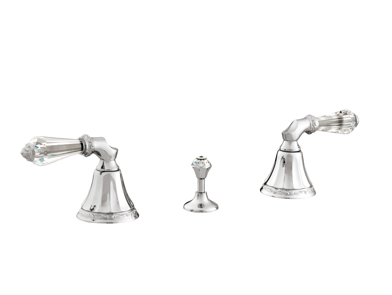 Bronces Mestre Adriatica Three holes bidet set with Swarovski crystal - 058622-F00