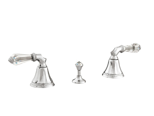 Adriatica Three holes bidet set with Swarovski crystal