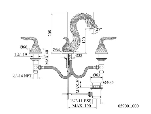 Technical drawing - Bronces Mestre