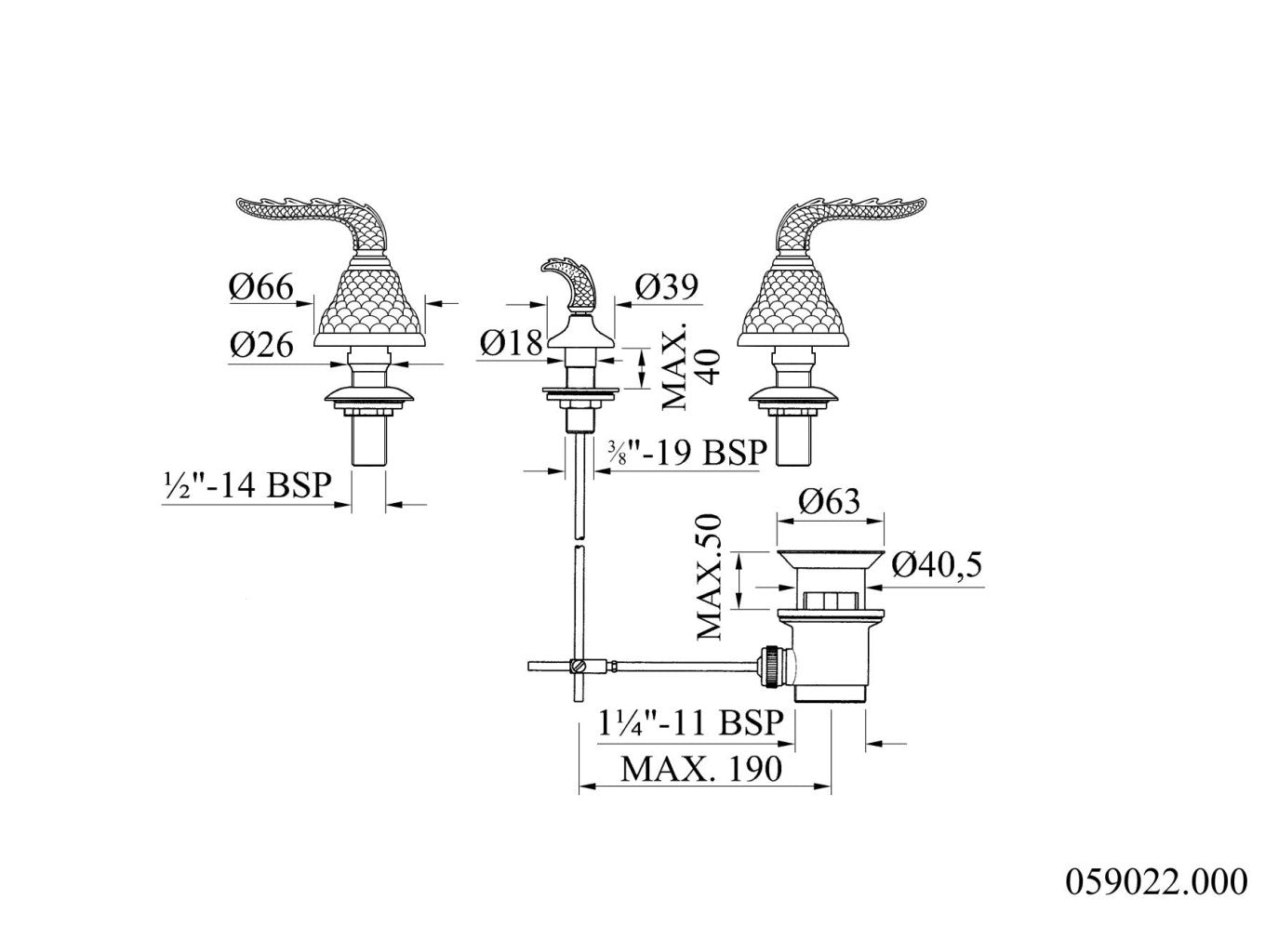 Technical drawing - Bronces Mestre