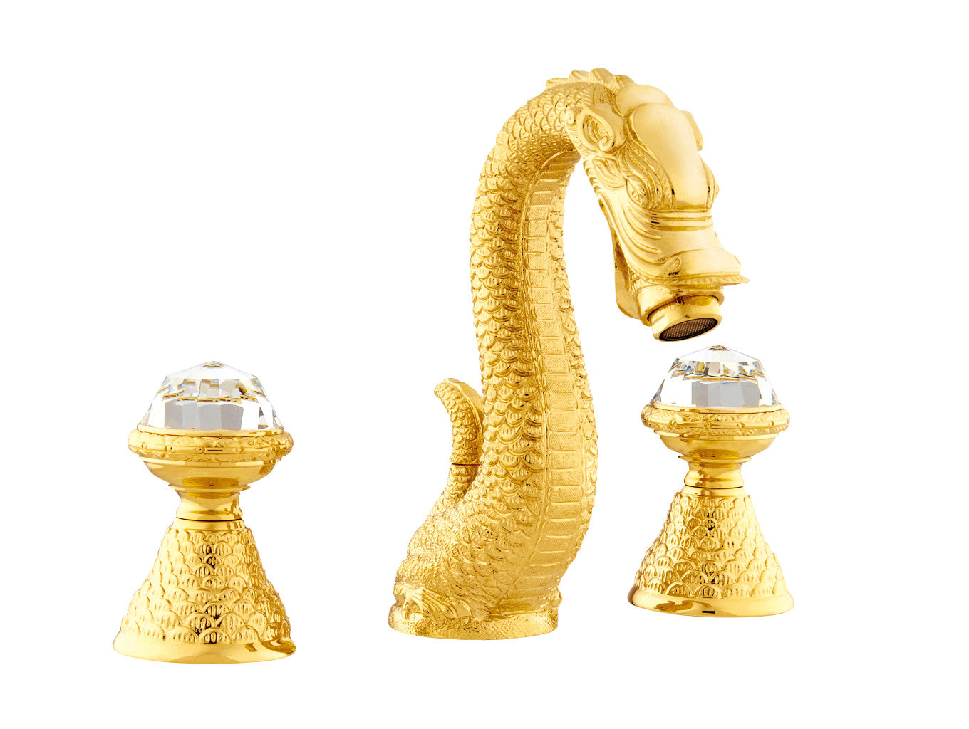 Bronces Mestre Dragon Three holes basin set with Swarovski crystal - 059201