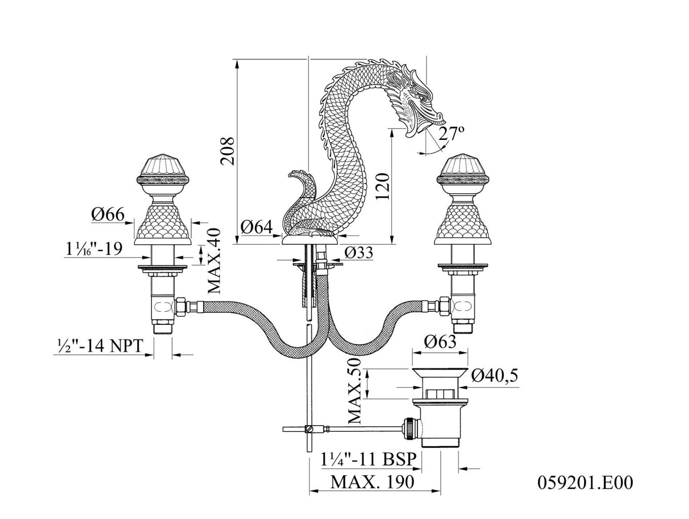 Technical drawing - Bronces Mestre