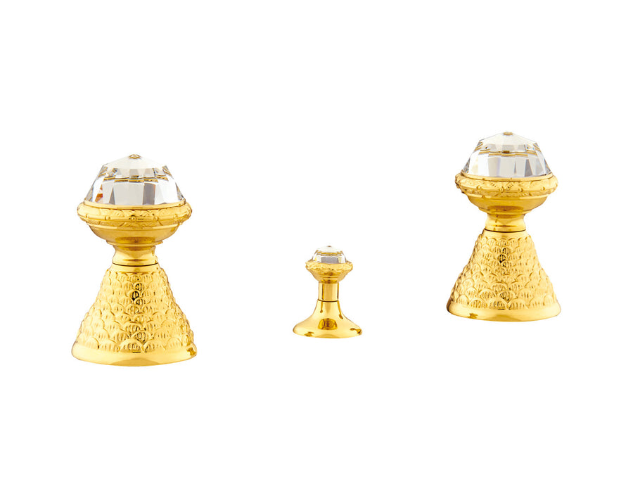 Bronces Mestre Dragon Three holes bidet set with Swarovski crystal - 059222