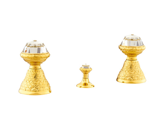 Bronces Mestre Dragon Three holes bidet set with Swarovski crystal - 059222