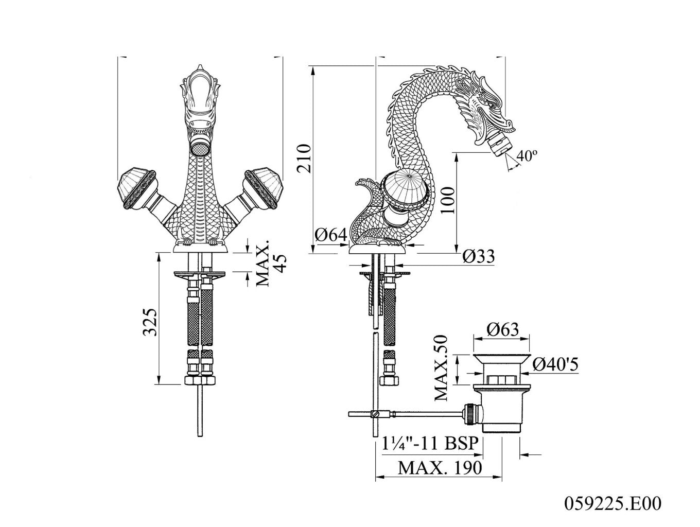 Technical drawing - Bronces Mestre