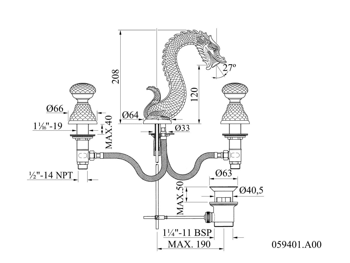 Technical drawing - Bronces Mestre