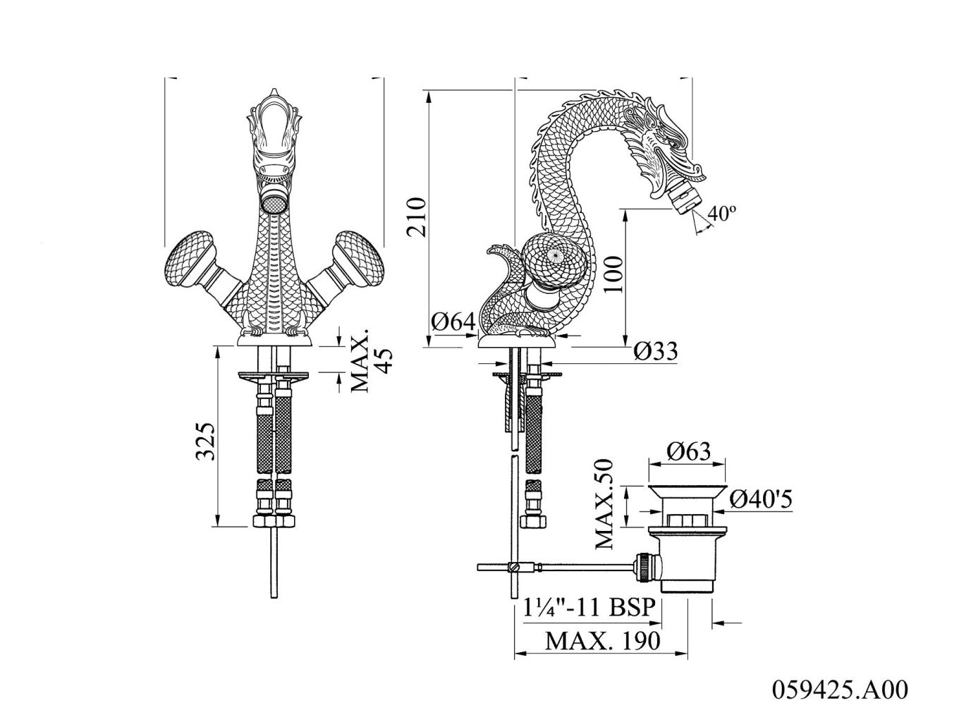 Technical drawing - Bronces Mestre