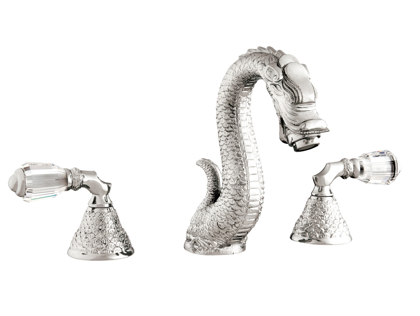 Bronces Mestre Dragon Three holes basin set with Swarovski crystal - 059601