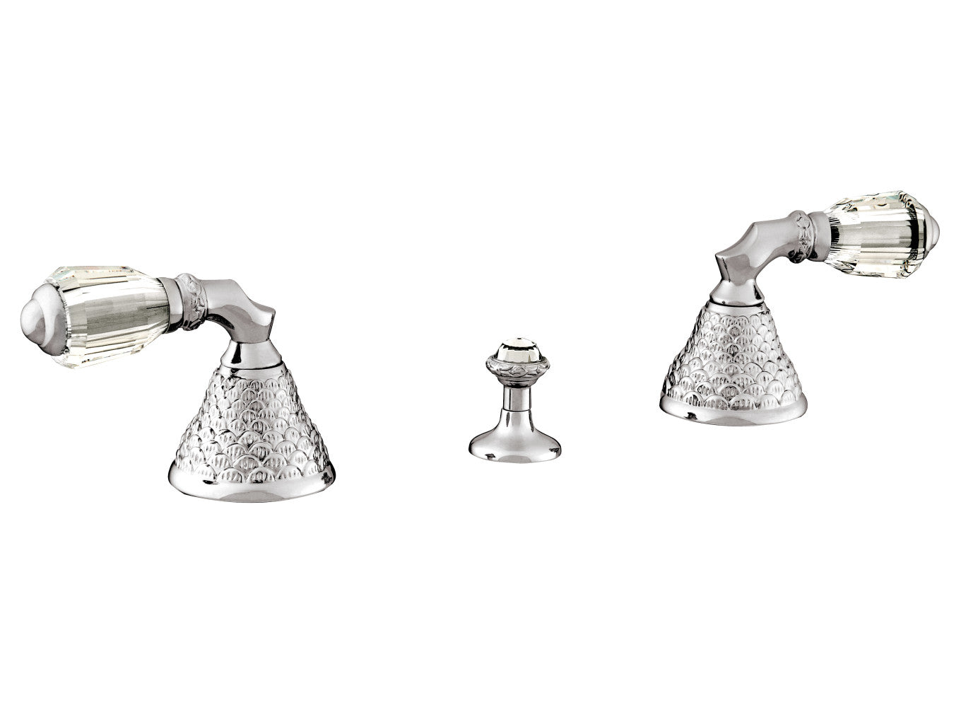 Bronces Mestre Dragon Three holes bidet set with Swarovski crystal - 059622