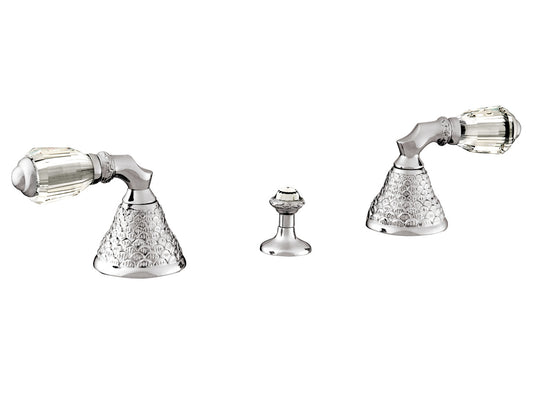 Bronces Mestre Dragon Three holes bidet set with Swarovski crystal - 059622