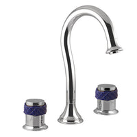 Bronces Mestre Coquette Three holes basin set with blue porcelain - 065501-A00