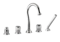 Bronces Mestre Coquette Five holes bath set with white porcelain - 065516-000