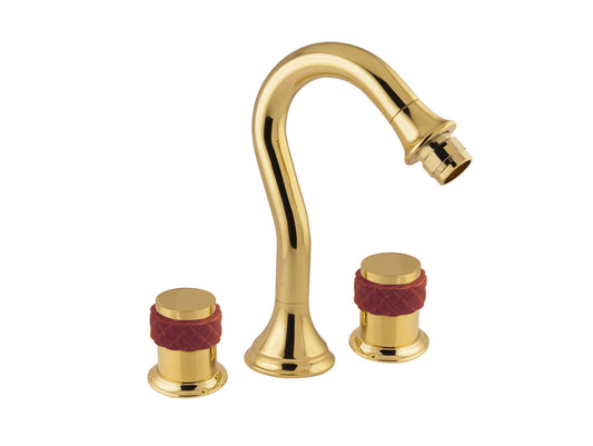 Bronces Mestre Coquette Three holes bidet set with red porcelain - 065521-R00