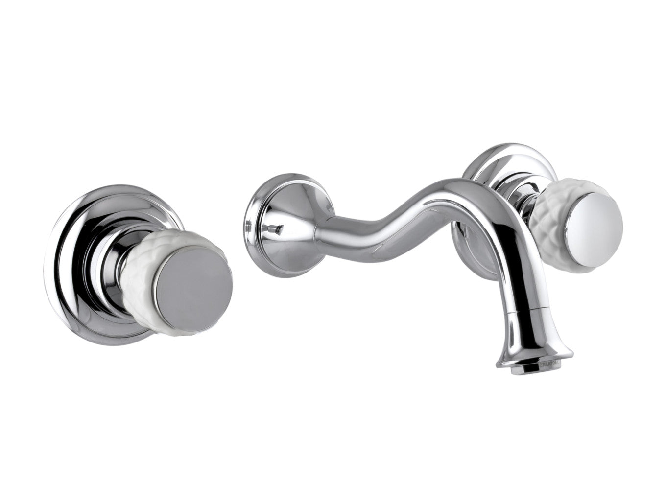 Bronces Mestre Coquette Three holes wall basin set with white porcelain - 065533-000