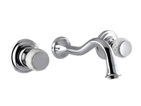 Bronces Mestre Coquette Three holes wall basin set with white porcelain - 065533-000