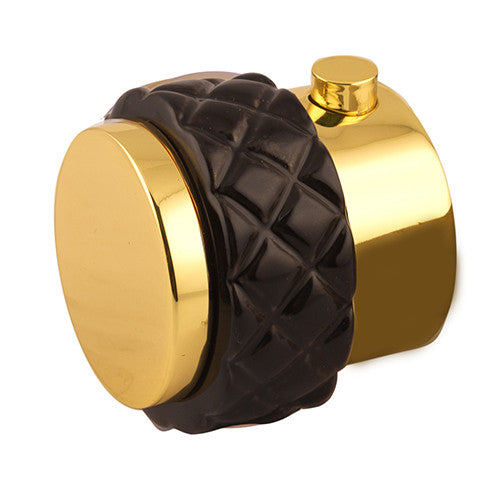 Atlantica Precious Thermostatic knob kit with Coquette black porcelain