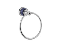 Bronces Mestre Coquette Towel ring 160mm with blue porcelain - 065573-A00