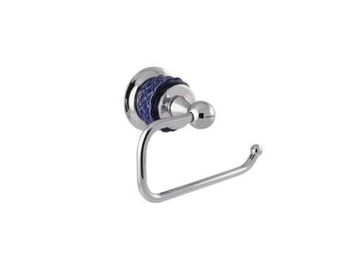 Coquette Toilet paper holder with blue porcelain