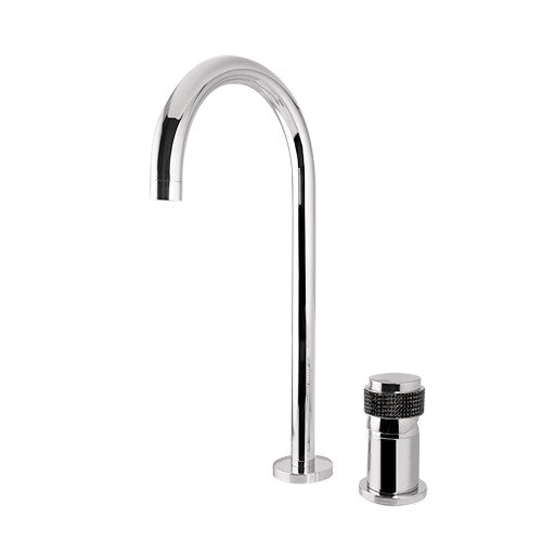 Bronces Mestre Soho Two Holes High Basin Mixer - 071408 - Black Swarovski Crystal