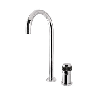 Bronces Mestre Versailles Two holes single lever high basin mixer with black Swarovski - 071408-LHN