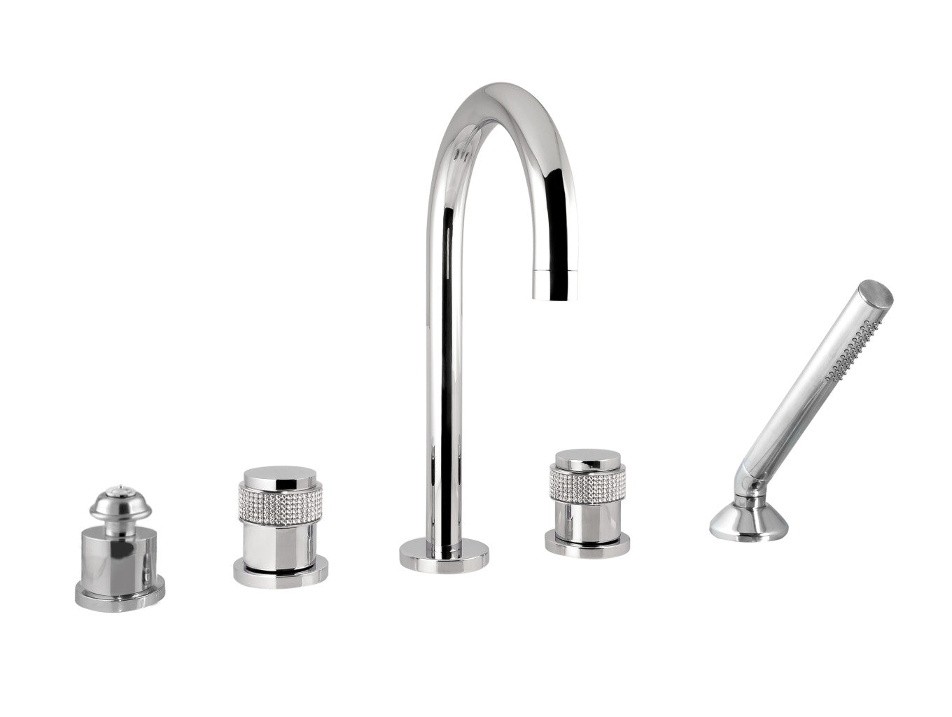 Bronces Mestre Versailles Five holes bath set with Swarovski - 071416-H00