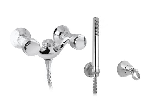 Versailles Shower mixer with with decorated brass ring