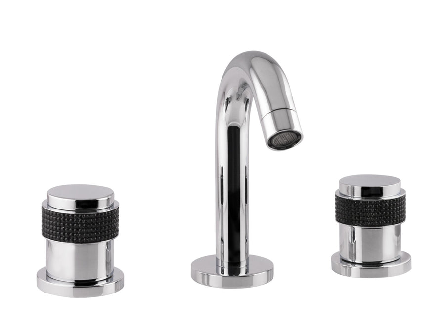 Bronces Mestre Versailles Three holes bidet set with black Swarovski - 071421-HN0