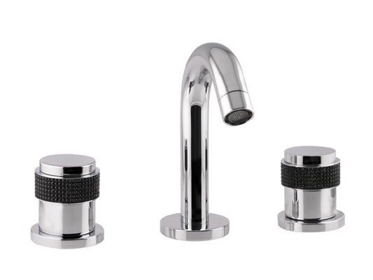 Bronces Mestre Soho Three holes bidet set with black Swarovski - 071421-HN0