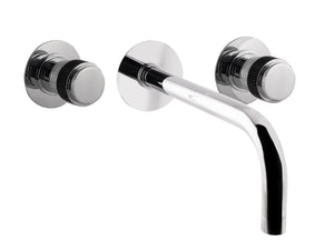 Bronces Mestre Versailles Three holes wall basin set with black Swarovski - 071433-HN0