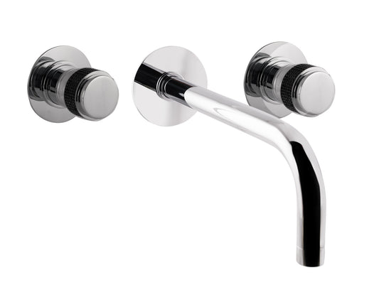 Bronces Mestre Soho Three holes wall basin set with black Swarovski - 071433-HN0