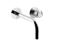 Bronces Mestre Versailles Single lever wall basin mixer with with decorated brass ring - 071440-P00