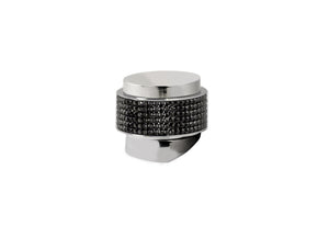 Bronces Mestre Atlantica Precious Monolever handle kit for shower system with black Swarovski Mesh - 071447-HN0