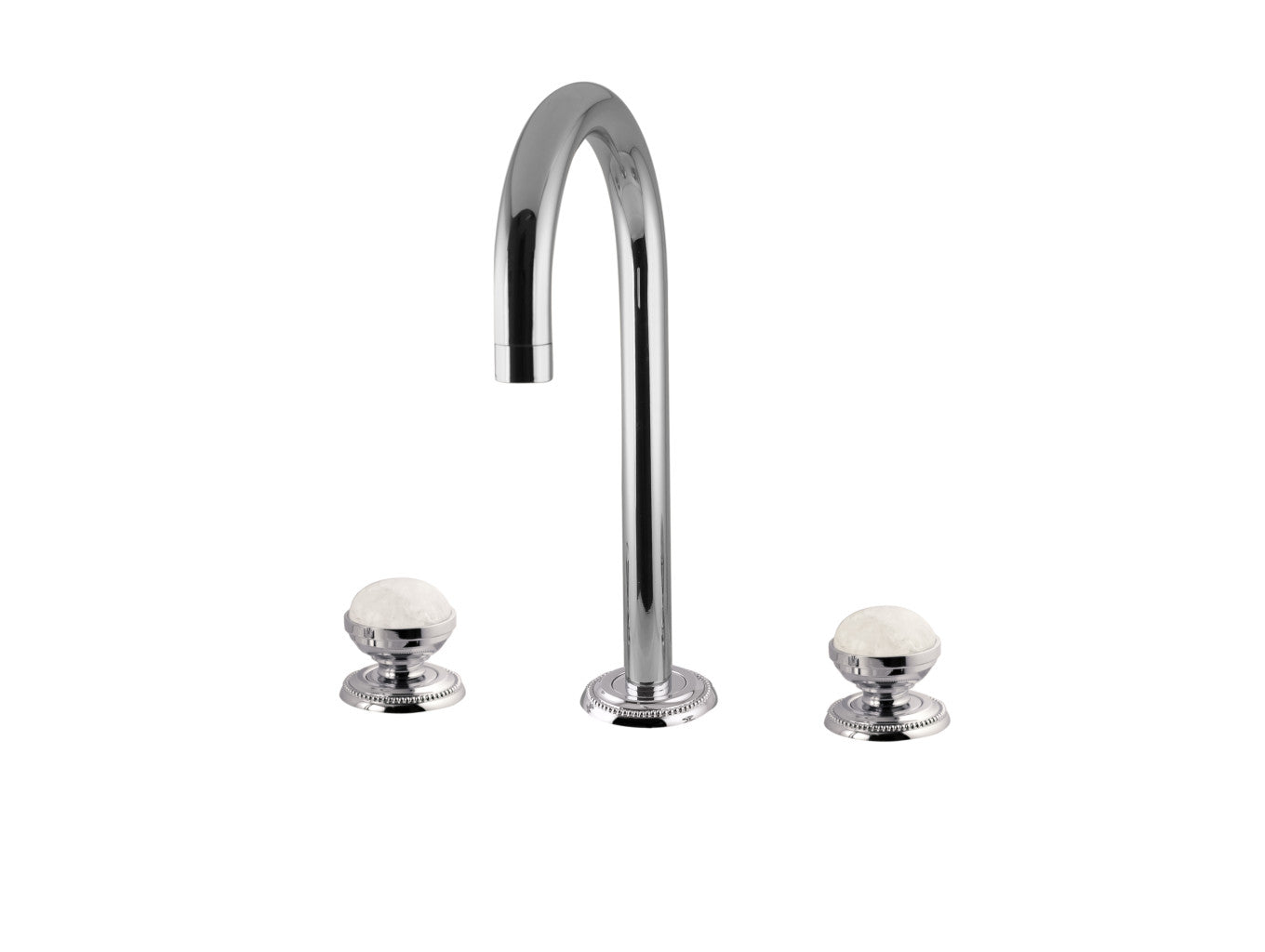 Bronces Mestre Magma Three holes basin set with quartz stone - 072201-QT0