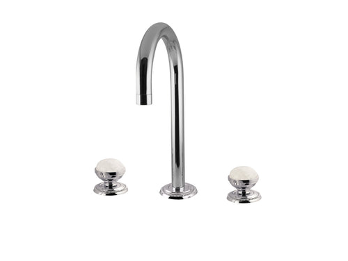 Magma Three holes basin set with quartz stone