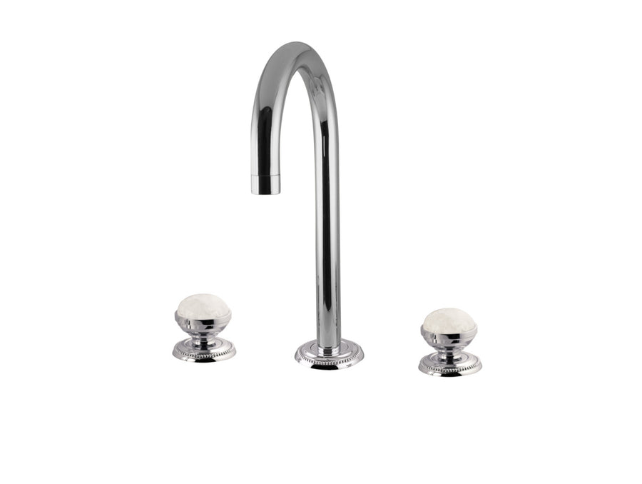 Bronces Mestre Magma Three holes basin set with quartz stone - 072201-QT0