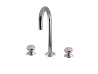 Bronces Mestre Magma Three holes basin set with pink quartz stone - 072201-QTP